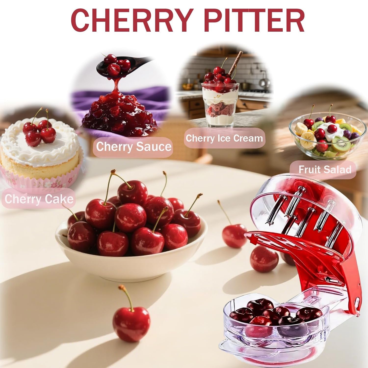 Portable Stainless Steel Cherry Pitter - Loving Loops